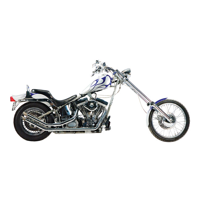 ソフテイル マフラー 社外  バイク 部品 ハーレー TC88 2インチロングドラッグパイプ スラッシュカット スチール カスタム素材に:22321586